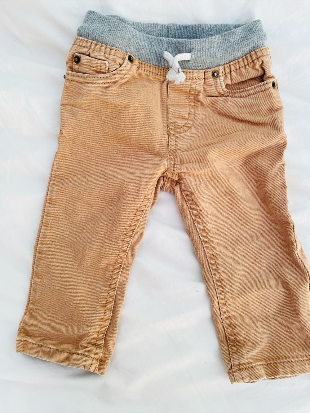 Cat & Jack Tan Pants with Gray Waistband